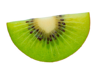 kiwi slice isolated on white background
