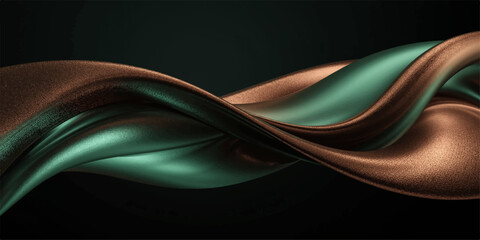 An abstract image of vibrant blue smoke flowing in a fractal wave with a textured, colorful light design against a black backdrop