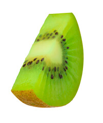 kiwi slice on white background