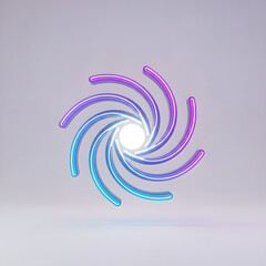 Obraz premium Swirling Neon Vortex with Bright Center.