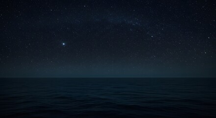 Fototapeta premium Night Sky Over Ocean