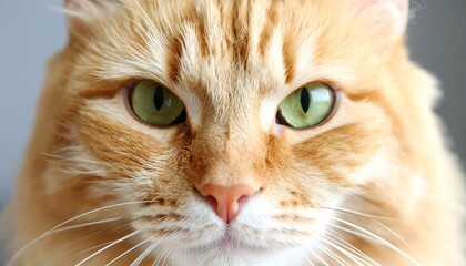 Ginger cat face closeup