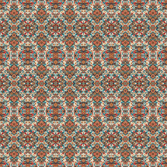 Traditional Suzani Pattern Textile Design &ndash; Floral Embroidery Motif Background