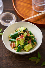 梅きゅうり｜きゅうりのたたきの梅肉和え