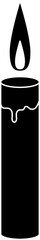Candle Silhouette Icon