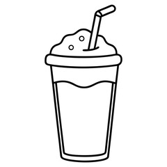 Dairy Drink Line Art Colouring Page
