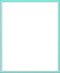 Blank white square with teal double border