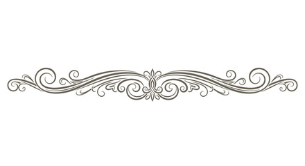 Elegant, decorative, flowing line divider with ornate swirls and floral patterns.
