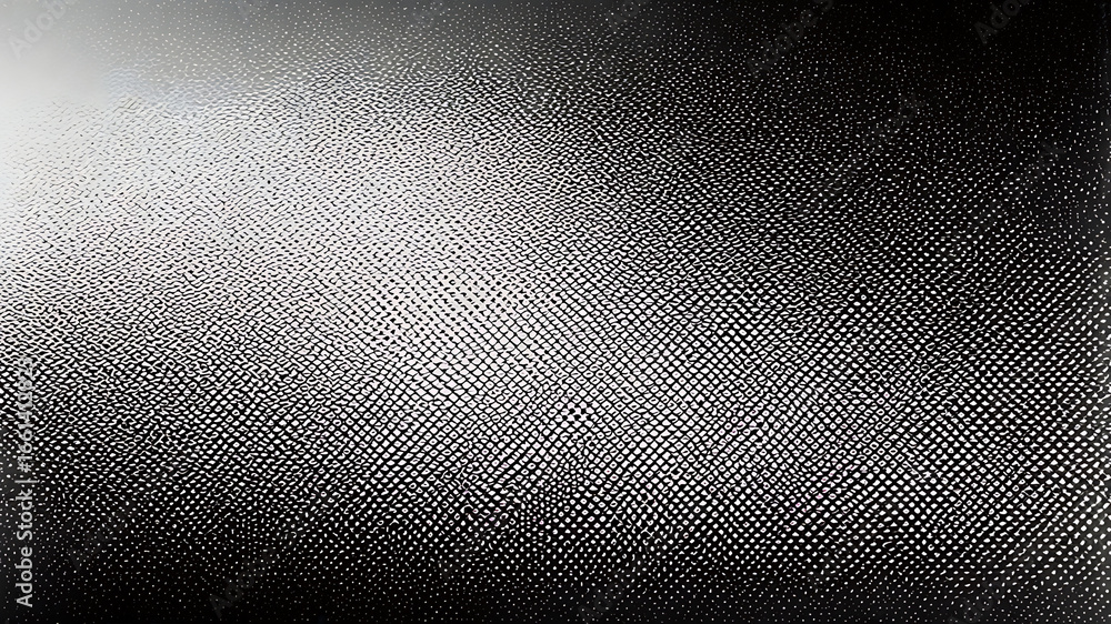 Aufkleber abstract monochrome metallic grid texture with halftone gradient background ai