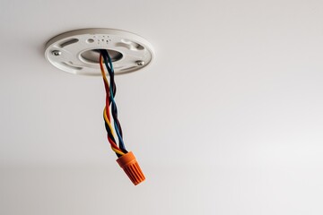 Color-coded ceiling wiring with connector cap