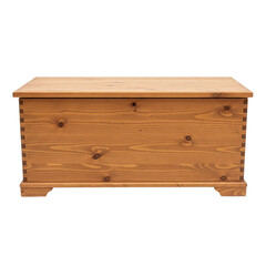 Wooden pine blanket chest with dovetail joints