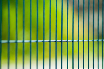 3d metal mesh on green background