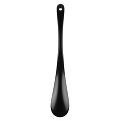 Long black plastic or metal shoehorn
