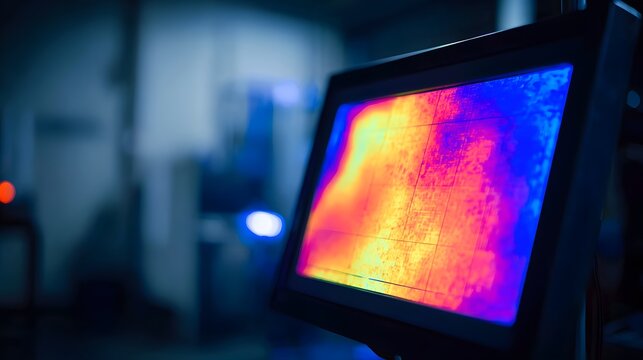 Thermal imaging camera showing heat signature analysis for industrial inspection and diagnostics use case