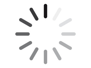 Vector graphics icon of download or reload, pending, upload, web page loading, transparent background.