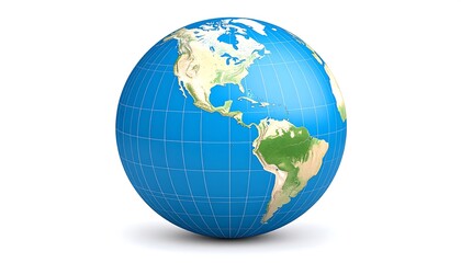 Detailed world globe image