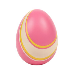 Pink decorated plastic easter egg toy