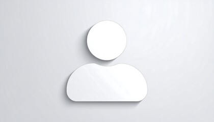 White User Icon on Light Gray Background