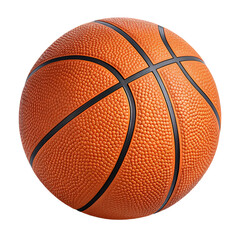 Fototapeta premium Basketball ball isolated on white background PNG image, transparent background basketball element clipart, sports ball illustration PNG, isolated basketball render for design