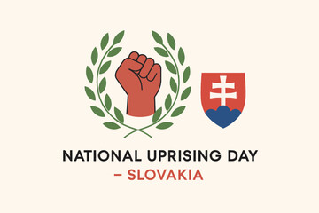 Slovakia National Uprising Day Flat Vector Illustration