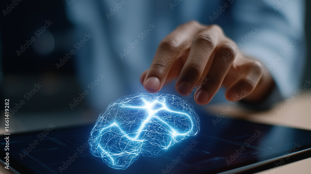 Poster ai-powered cybersecurity threat detection system visualization
