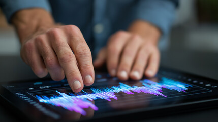 Fototapeta premium Future-Ready Predictive Analytics Dashboard with Holographic Interface
