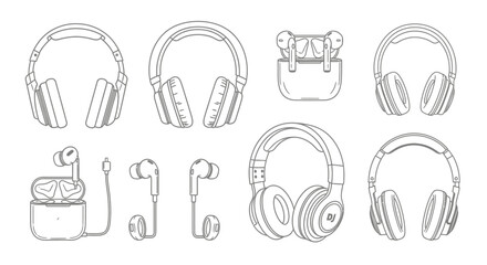 Tune into style with modern headphones and earbuds collection for music lovers and audio enthusiasts