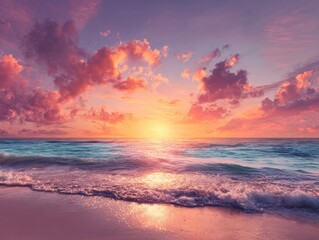 Sunrise over a tranquil beach (2)