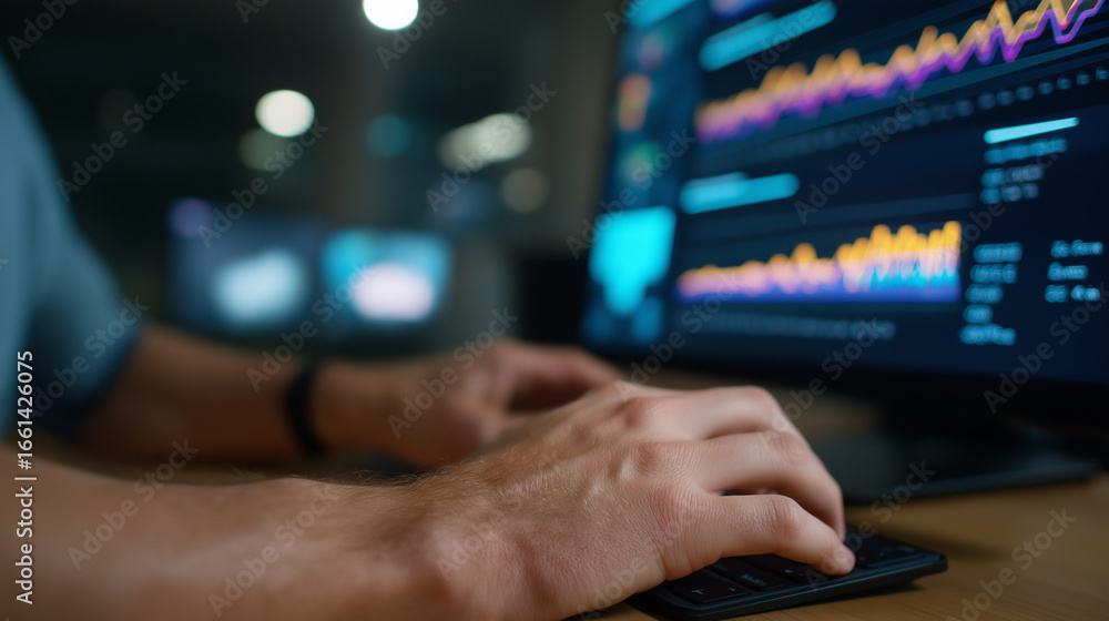 Poster real-time analytics dashboard for business intelligence insights