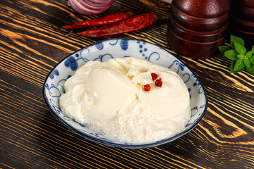 Italian soft young cheese burrata