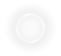 Smoke ring, circular vapour, soft fluffy edges, realistic PNG effect. Transparent Overlay of white fog loop with dreamy halo, mist frame for abstract and artistic design.
