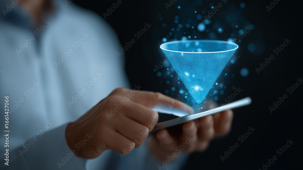 Aufkleber sales performance analytics dashboard with holographic interface