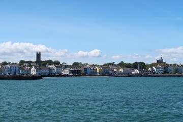 Obraz premium survol du port de Donaghadee en Irlande du nord