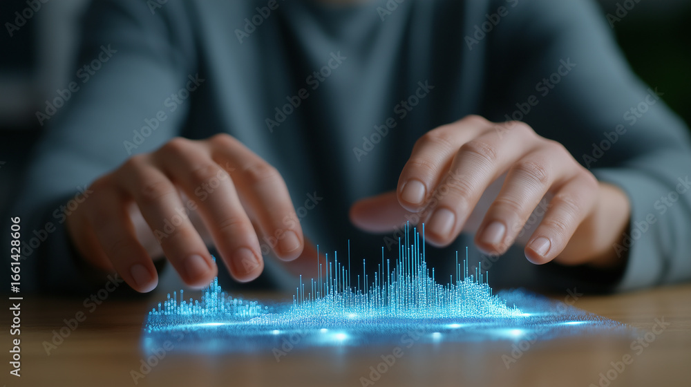 Poster advanced analytics modeling with holographic interface for data science