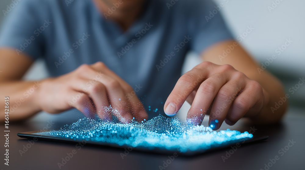 Poster building advanced statistical models with holographic interface