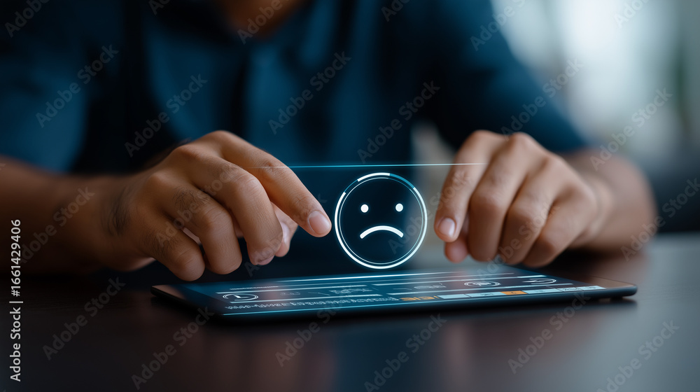 Poster measuring customer satisfaction with advanced analytics dashboard