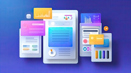 Abstract digital interface elements