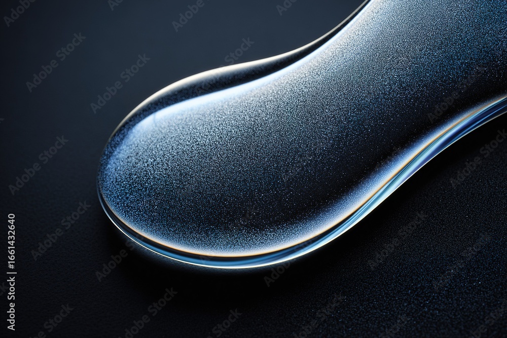 Poster close-up view of a smooth, reflective surface showcasing intricate details in design and texture at 