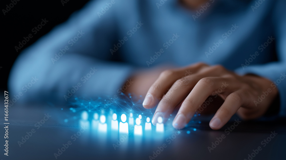 Poster crm optimization with holographic interface for sales processes