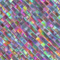 Futuristic Seamless Top View Holographic Foil Texture Background