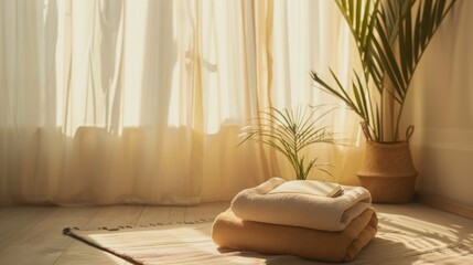 "Minimal Meditation Corner for Self-Care and Mental Clarity"