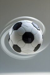 Obraz premium AI Generative. Motion Blur Soccer Ball in Spin. 1