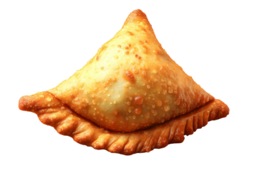 Delicious Crispy Samosa Isolated on transparent background Ready to be Served and Enjoyed