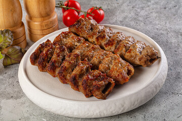 Grilled kebab minced meat barbecue