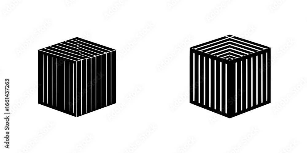 Poster geometric shapes with striped patterns create visual intrigue in minimalist design for modern decor