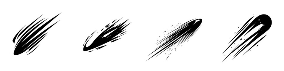 Dynamic motion lines conveying speed and energy in black and white design elements