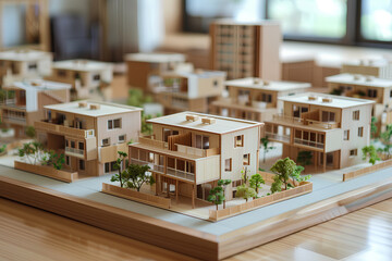 木造住宅、マンション、老人ホームなどの外観モデル（3D）
