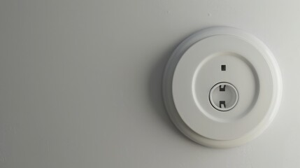  "Minimalist Circular Wall Socket in Scandinavian Style"