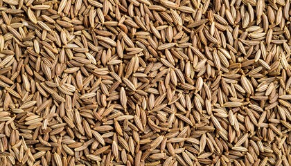 Cumin seeds close up view