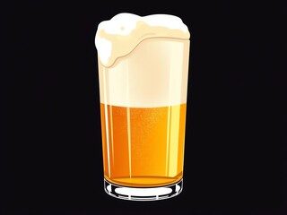 an image of a glass of beer with foam on top, there is a glass of beer with a foamy foam on top